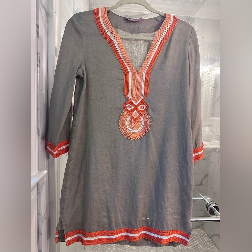 Calypso St. Barths Embroidered Tunic Dress